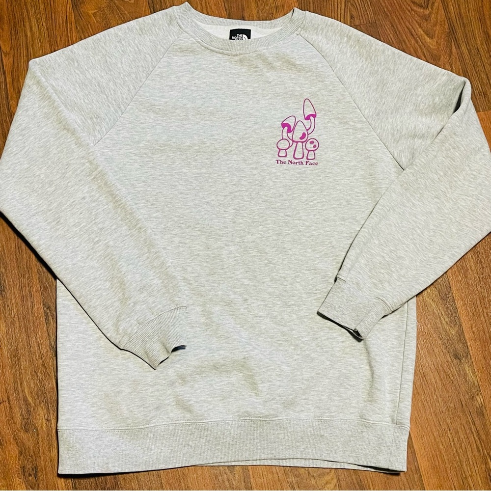 The North Face “Places We Love” Heather Grey Crewneck Size M